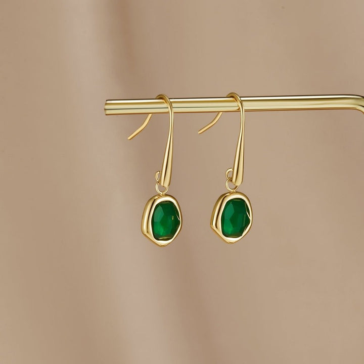 Boucles d’oreilles vintage émeraude