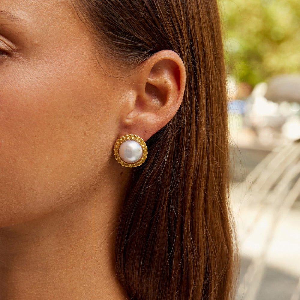Boucles d’oreilles vintage Monet avec perles