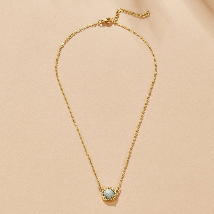 Vintage okrúhly collier z amazonitu