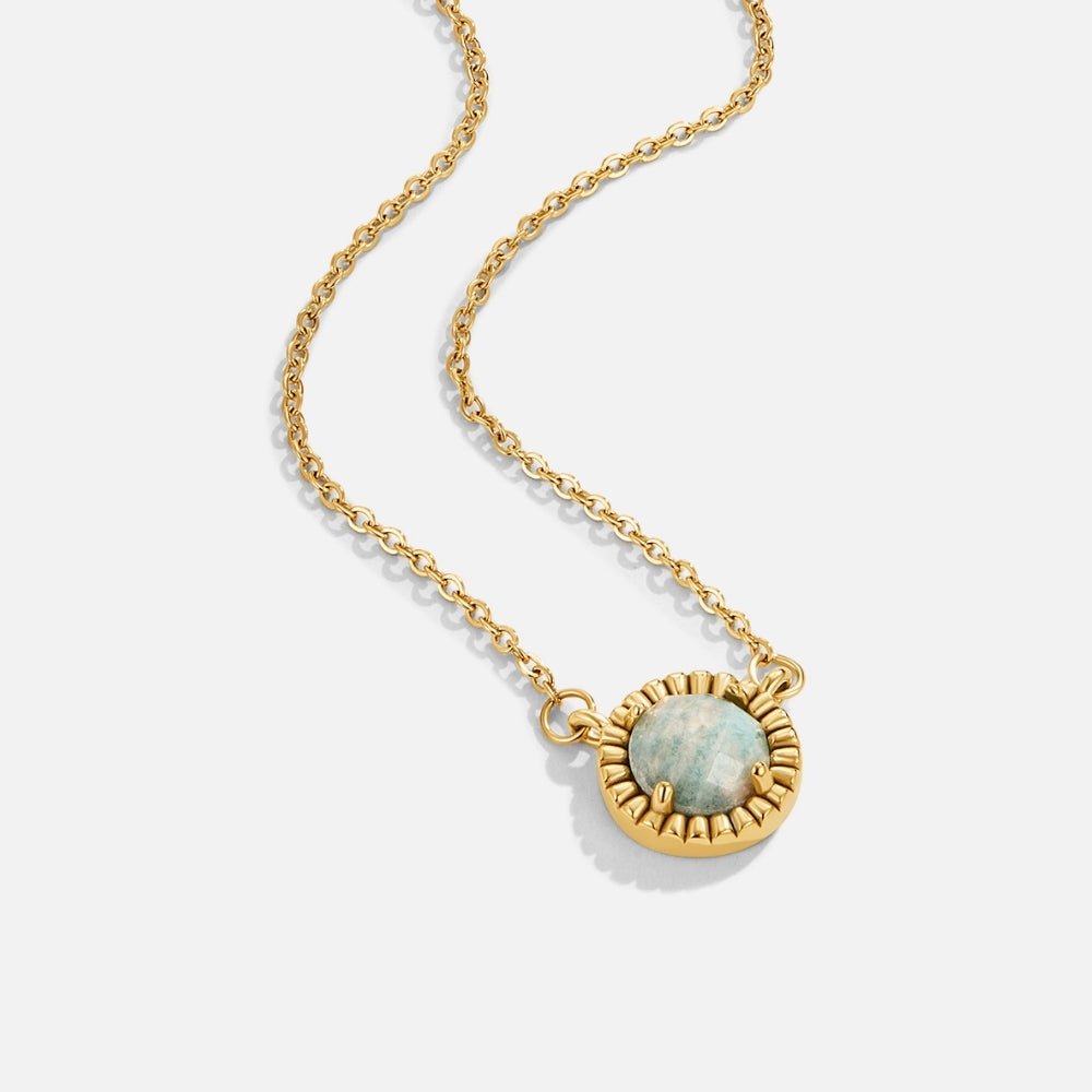 Vintage okrúhly collier z amazonitu
