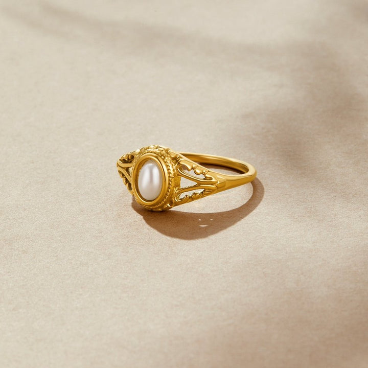 Bague vintage royale perles