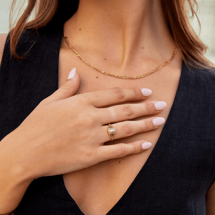 Bague vintage royale perles