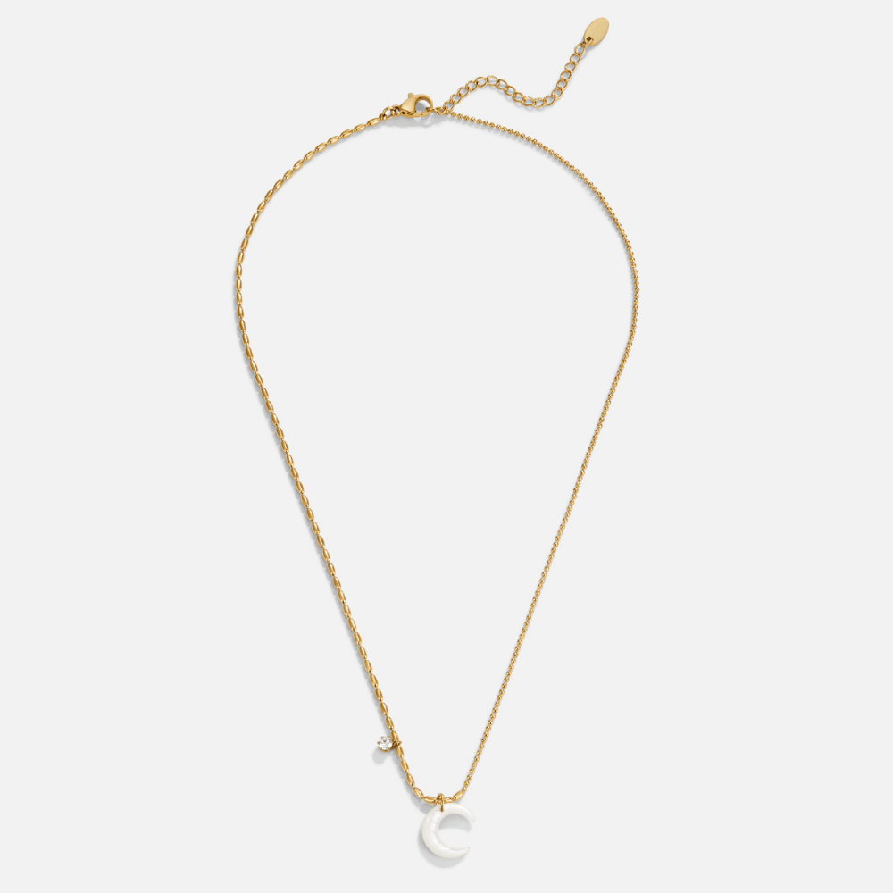 Collier s bielym mesačným príveskom