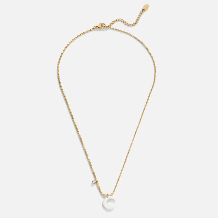Collier s bielym mesačným príveskom