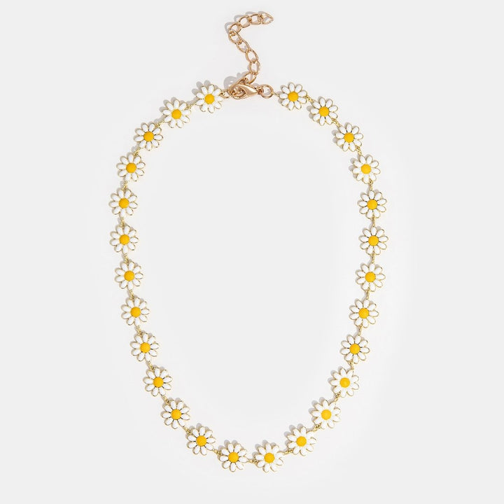 Collier à marguerites blanches