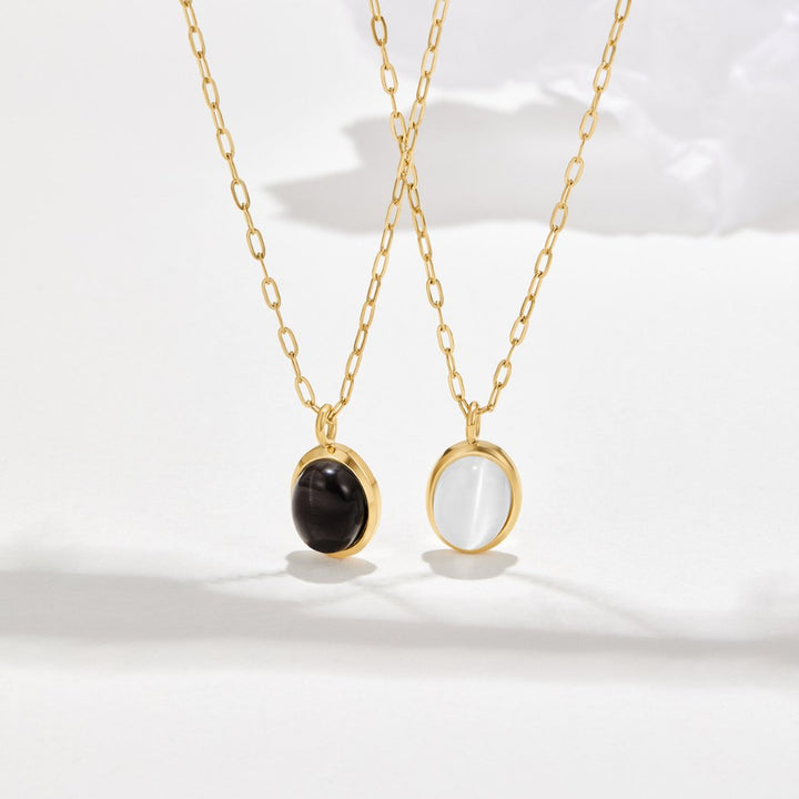 Collier opale blanche