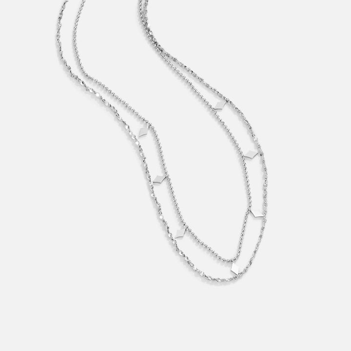 Collier s viacvrstvovým príveskom z vrby