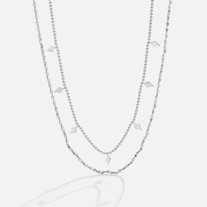 Collier s viacvrstvovým príveskom z vrby
