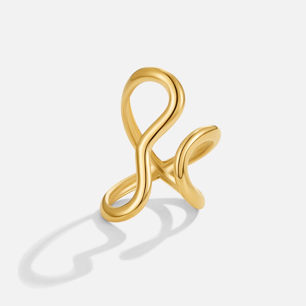 Bague Yana géométrique torsadée