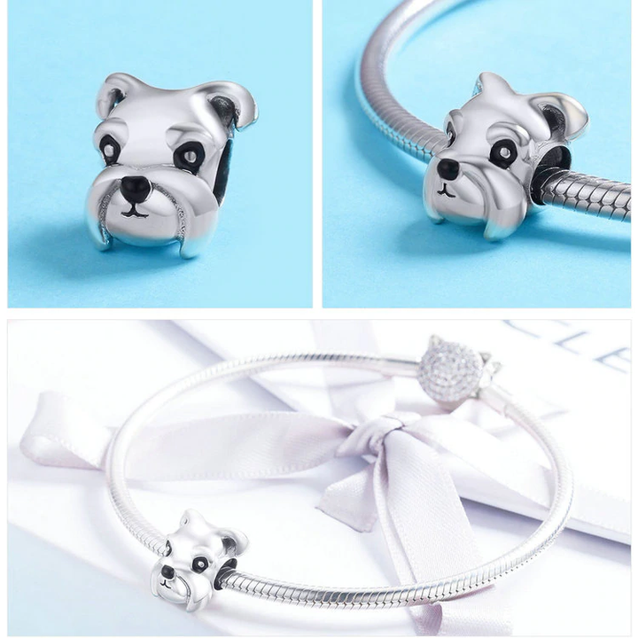 Charm Yorkshire Terrier en argent - Maison Perle