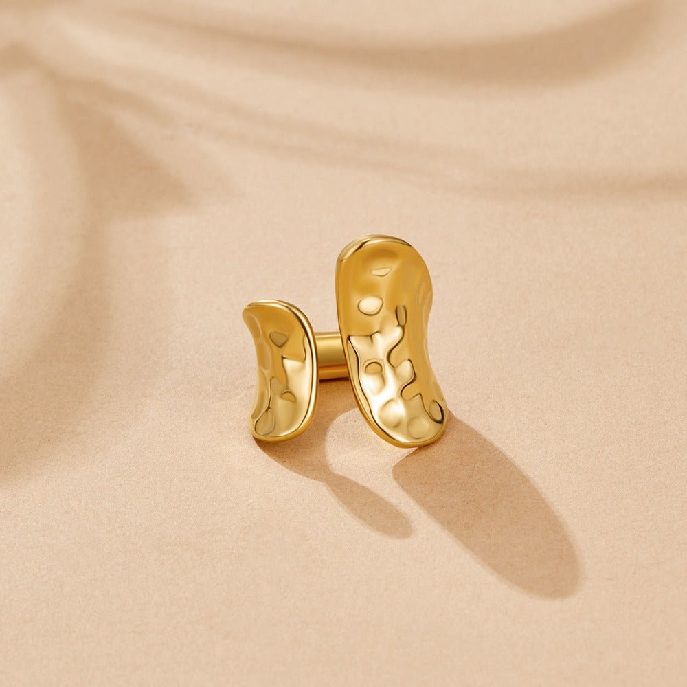 Bague Yuna géométrique dorée