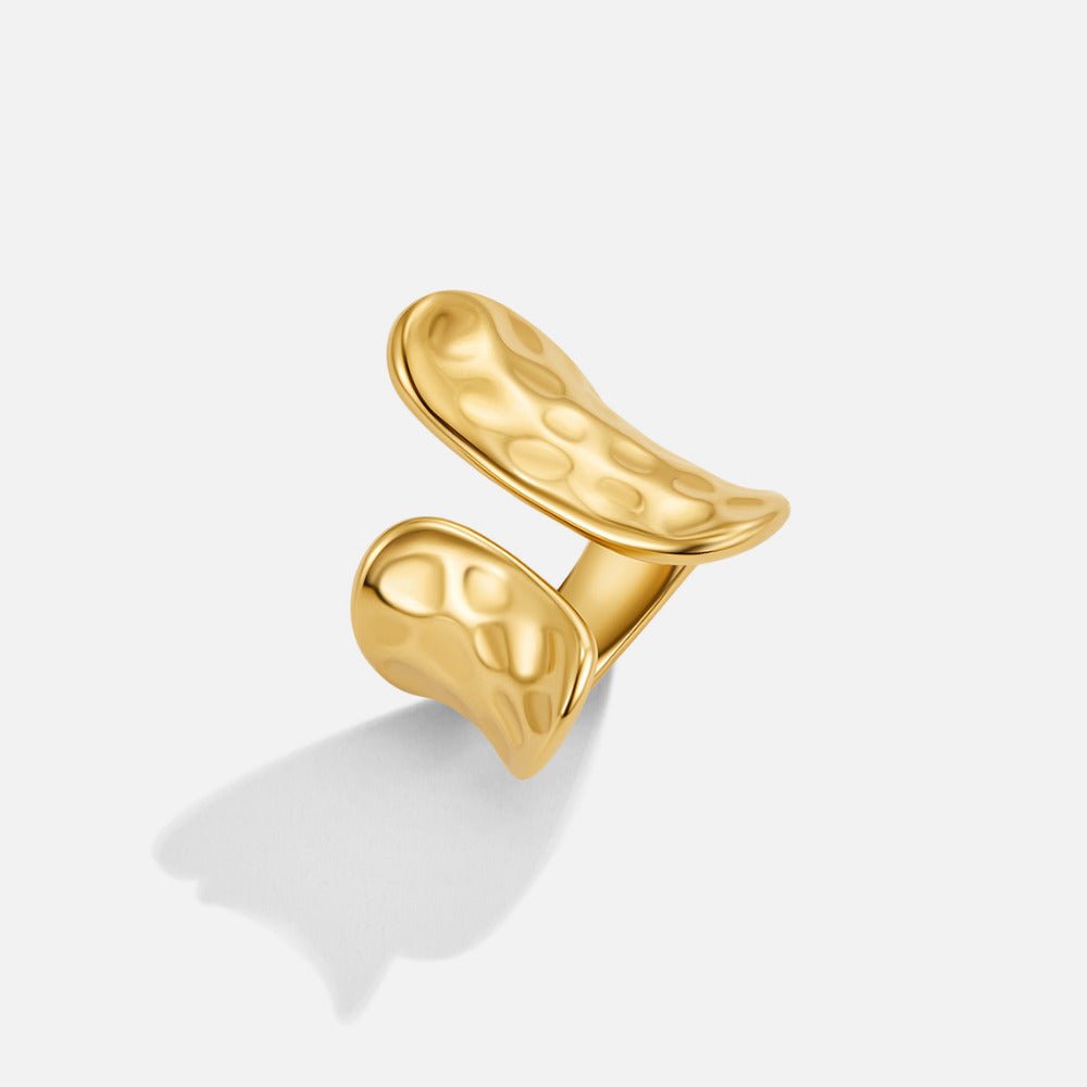 Bague Yuna géométrique dorée
