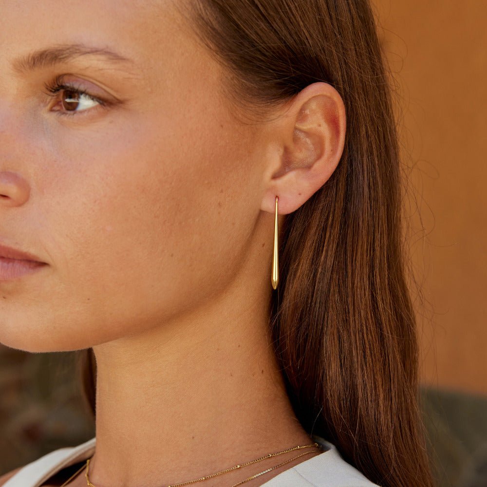 Boucles d’oreilles dorées Zia goutte